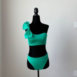 One-Shoulder Green Bikini Set NWT Ted Baker